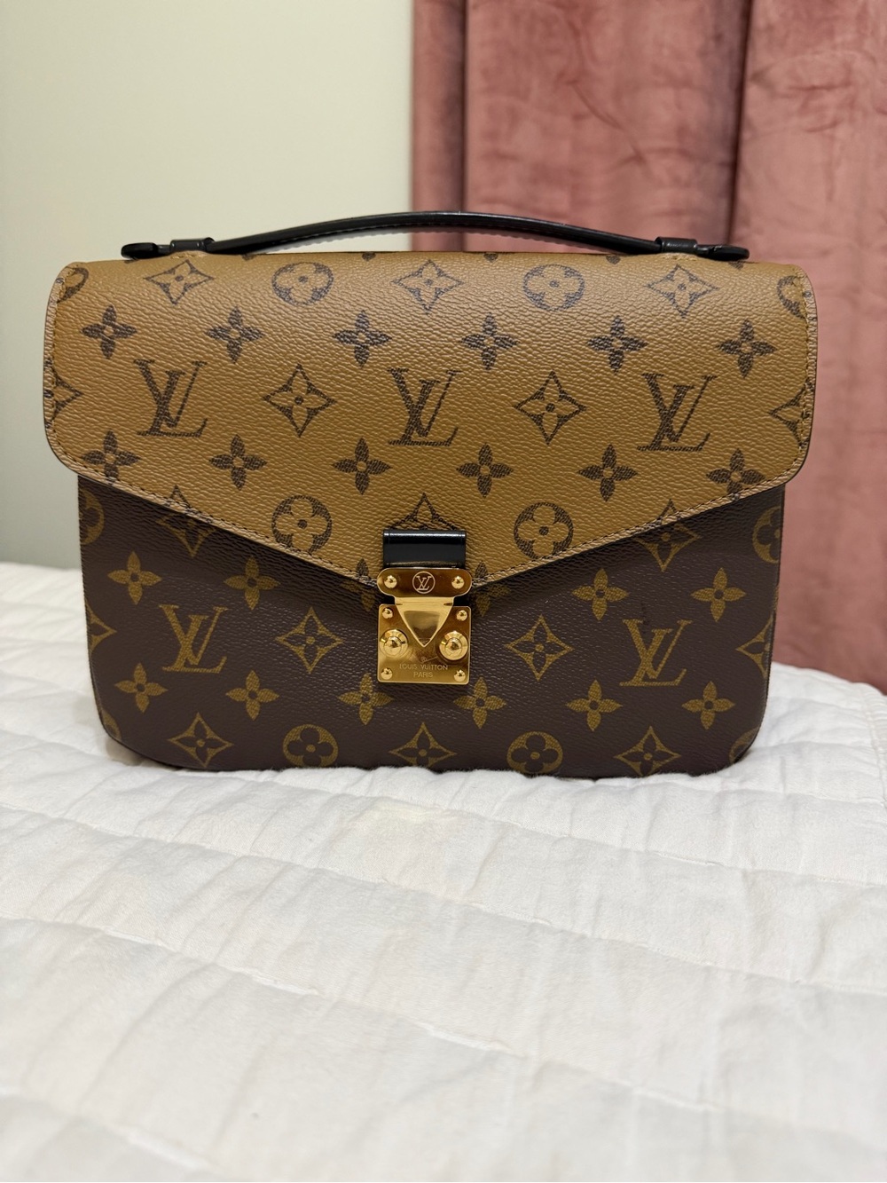 Louis Vuitton Reverse Monogram Pochette Metis Shoulder Bag - Brown/Tan